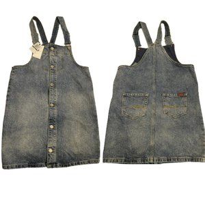 7 For All Mankind Denim Bib Jumper Dress Girls Size XL